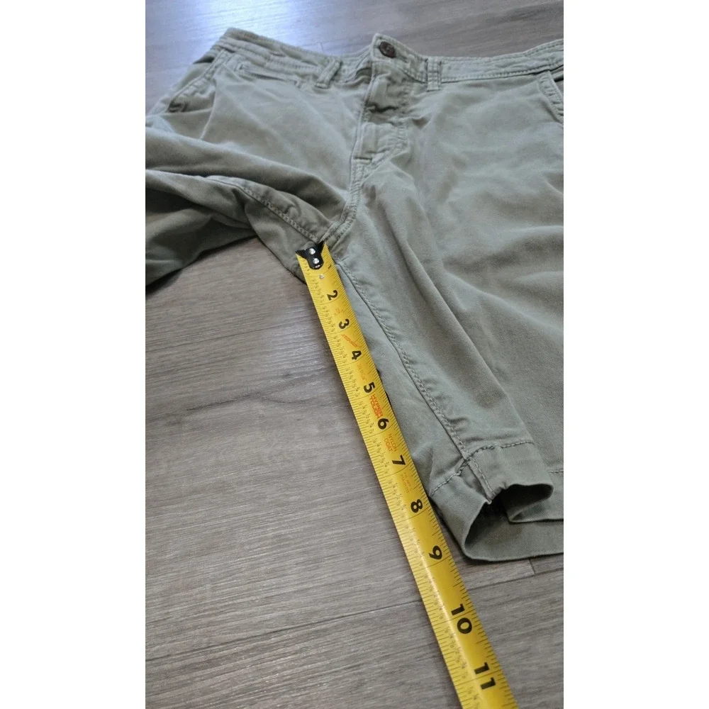 American Eagle Chino Shorts Mens 28 Green Extreme Flex Casual Preppy Y2K